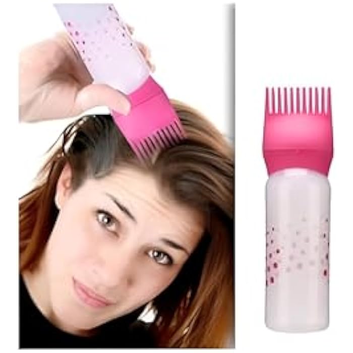 Rod Comb - Versatile Hair Dye Application with Precision Exfoliation and Brush for Salon Quality Results with the Amazing Bottle Design. - Image 1
